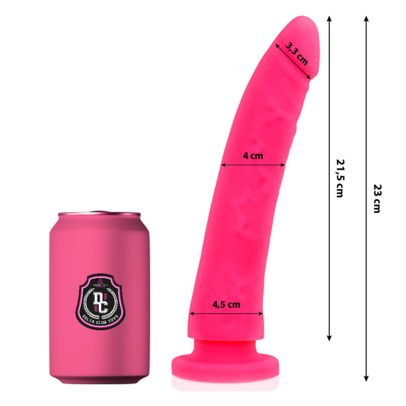 DELTA CLUB - TOYS DILDO ROSA IN SILICONE MEDICO 23 CM -O- 4,5 CM