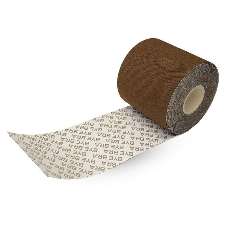 BYE-BRA - BODY TAPE 5 MX 6,5 CM + 3 PAIA DI COPRICAPEZZOLI MARRONE