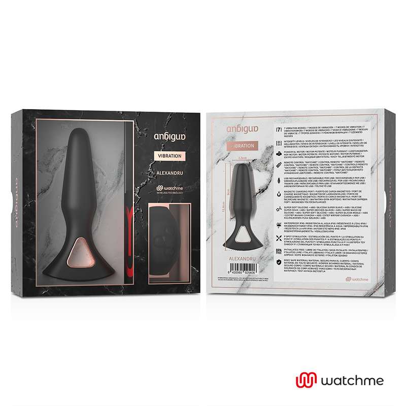 ANBIGUO - WATCHME VIBRATORE CON TELECOMANDO PLUG ANALE ALEXANDRU