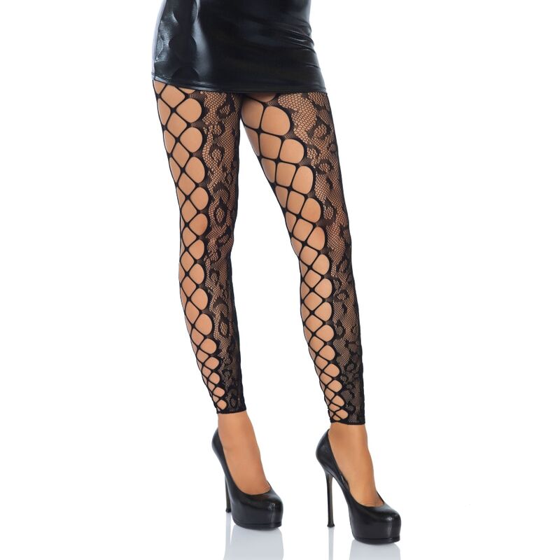 LEG AVENUE - FUßLOSE STRUMPFHOSE OHNE SCHNITT, EINE GRÖSSE