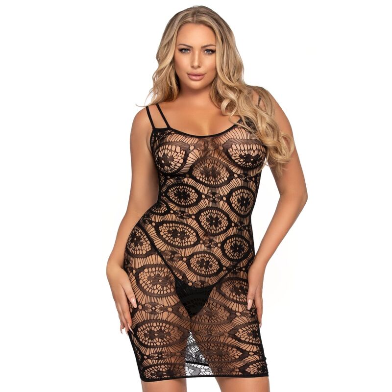 LEG AVENUE – DAISY CROCHET MINIKLEID, EINHEITSGRÖSSE