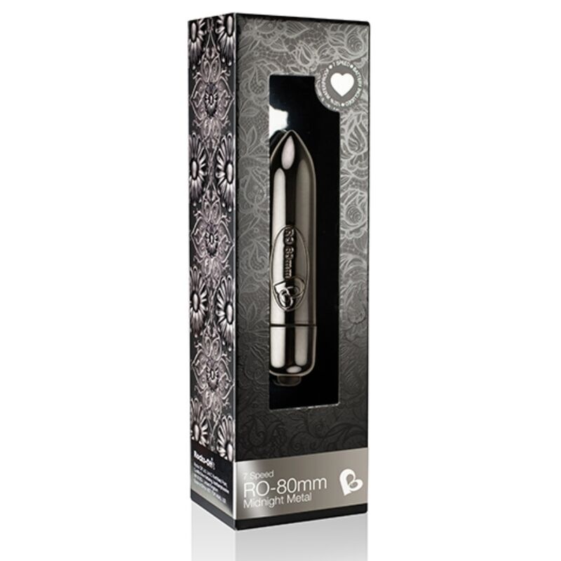 ROCKS-OFF - VIBRIERENDES BULLET RO-80MM MIDNIGHT METAL