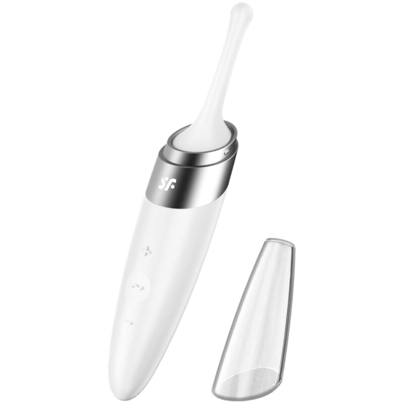 SATISFYER - VIBRATORE PER LA PUNTA DEL CLITORIDE ROTANTE BIANCO
