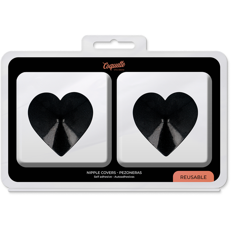 COQUETTE CHIC DESIRE - NIPPELABDECKUNGEN SCHWARZE HERZEN