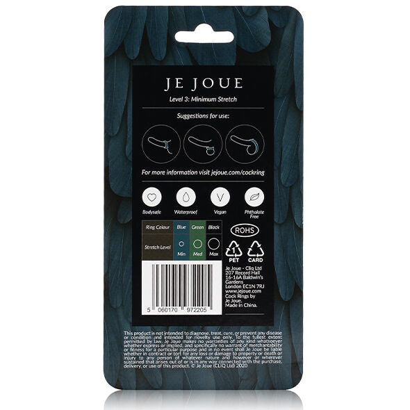 JE JOUE - ANELLO IN SILICONE BLU - STRANGOLAMENTO MINIMO