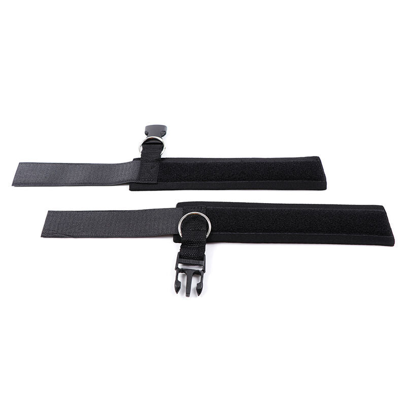 OHMAMA FETISH - CINTURE DI RESTRIZIONE PER I POLSI CON CHIUSURA A GANCIO E ANELLO IN NEOPRENE