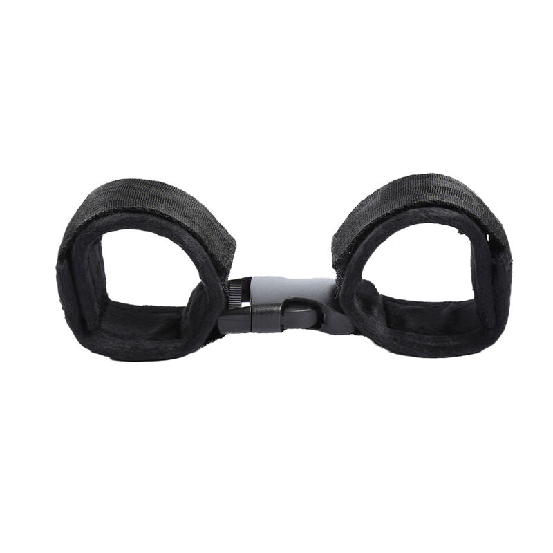 OHMAMA FETISH - CINTURINI PER POLSI IN NYLON CON CHIUSURA A STRAPPO E ANELLO