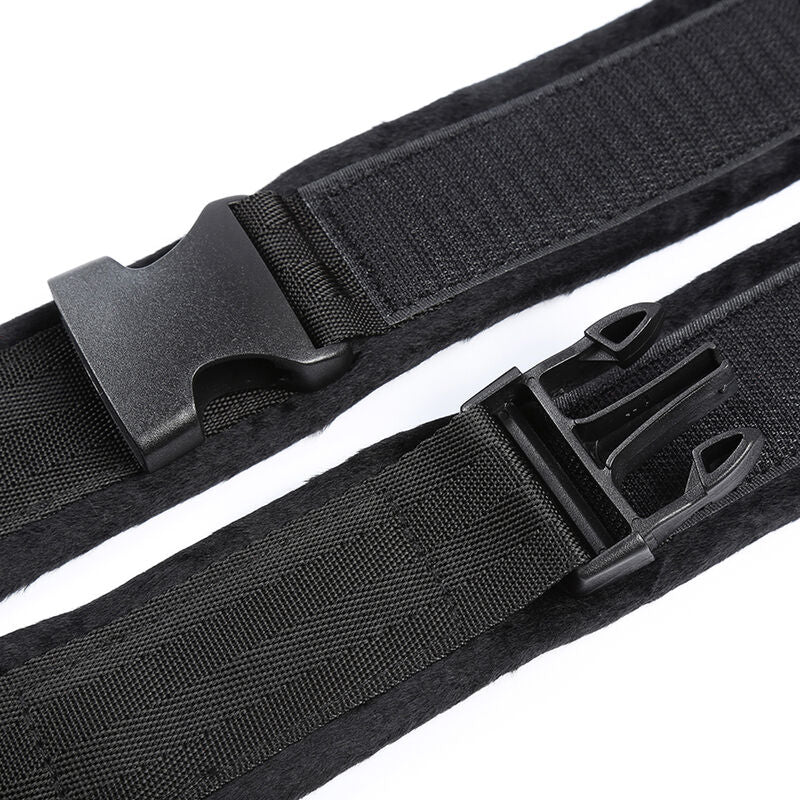 OHMAMA FETISH - CINTURINI PER POLSI IN NYLON CON CHIUSURA A STRAPPO E ANELLO