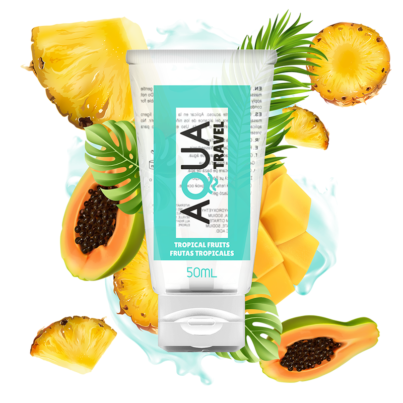 AQUA TRAVEL - LUBRIFICANTE A BASE D'ACQUA AL GUSTO DI FRUTTI TROPICALI - 50 ML