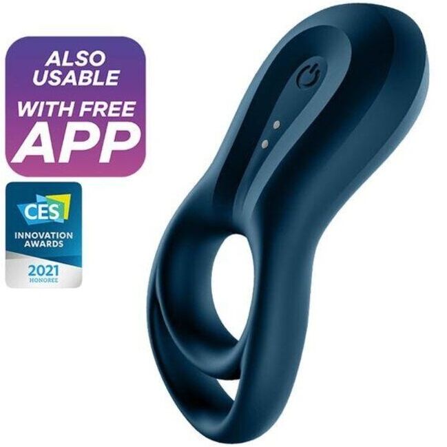 SATISFYER - EPIC DUO RINGVIBRATOR APP BLAU