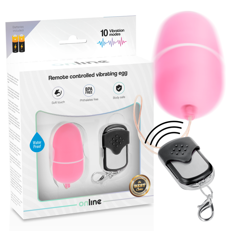 ONLINE - VIBRIERENDES EI MIT FERNBEDIENUNG M ROSA