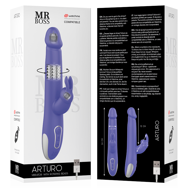 MR BOSS – ARTURO VIBRATOR &amp; ROTATOR KOMPATIBEL MIT DER WATCHME WIRELESS-TECHNOLOGIE