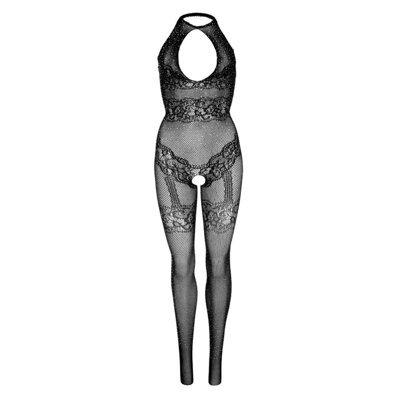 LEG AVENUE – NAHTLOSER NETZ-BODYSOCKING, EINHEITSGRÖSSE – SCHWARZ