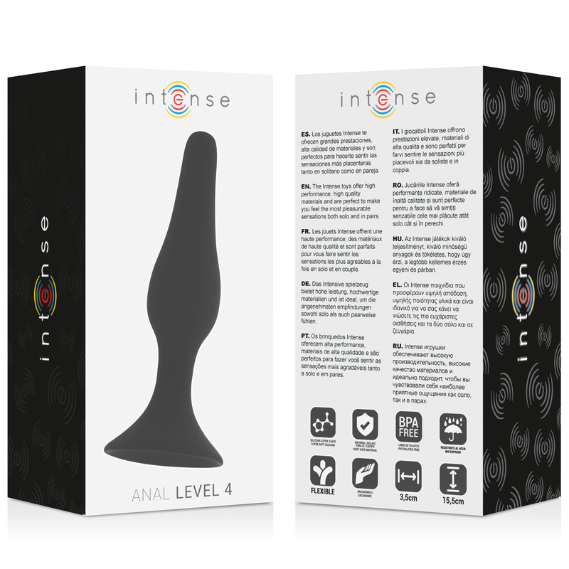 INTENSO - ANALE LIVELLO 4 15,5 CM NERO