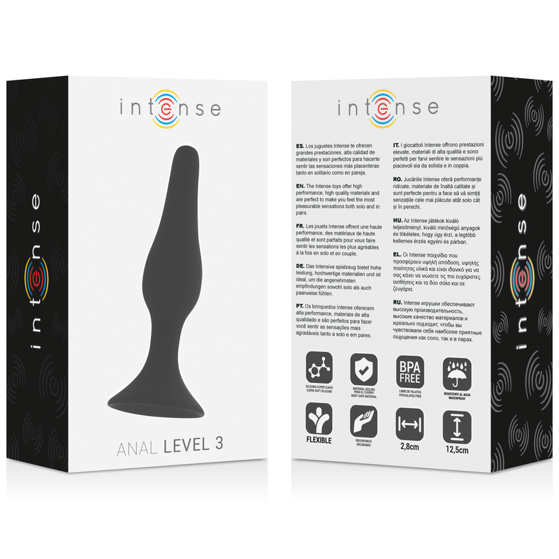 INTENSO - ANALE LIVELLO 3 12,5 CM NERO