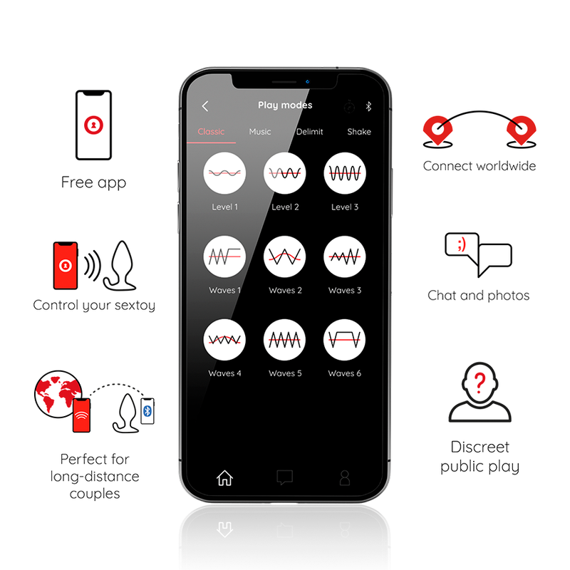ONINDER - RIO VIBRANTE PLUG ANALE NERO - APP GRATUITA