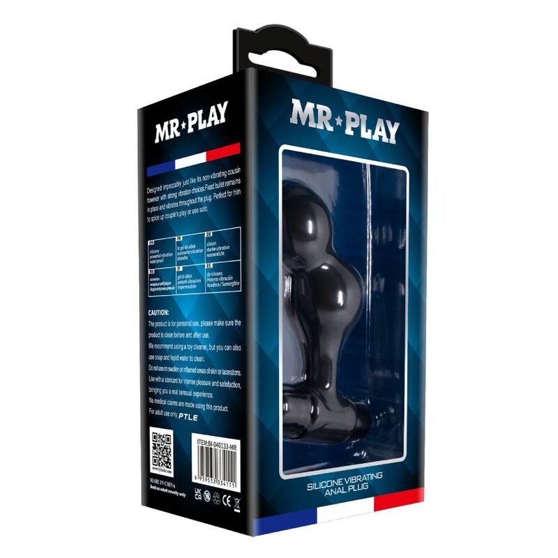 MR PLAY - VIBRATORE ANALE IN SILICONE NERO