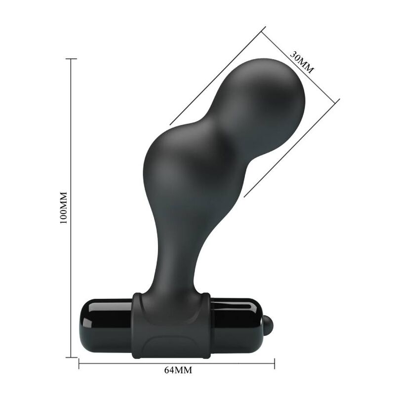MR PLAY - VIBRATORE ANALE IN SILICONE NERO
