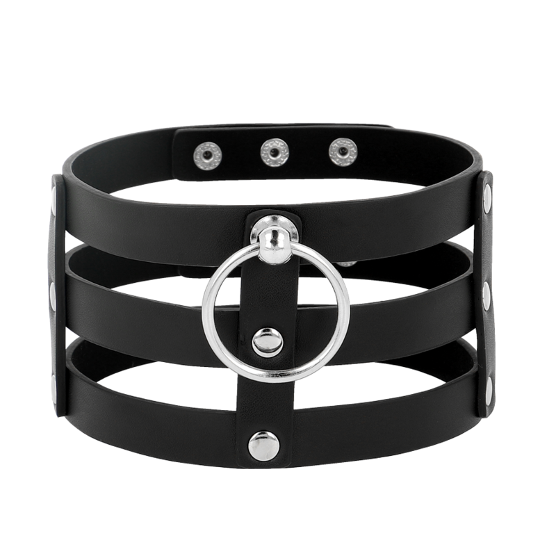 COQUETTE CHIC DESIRE - COLLANA IN PELLE VEGANA STILE FETISH