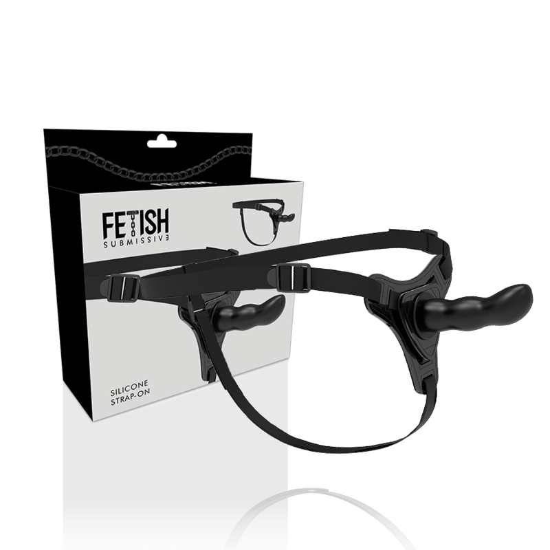 IMBRACATURA SOTTOMESSA FETISH - PUNTO G IN SILICONE NERO 16 CM