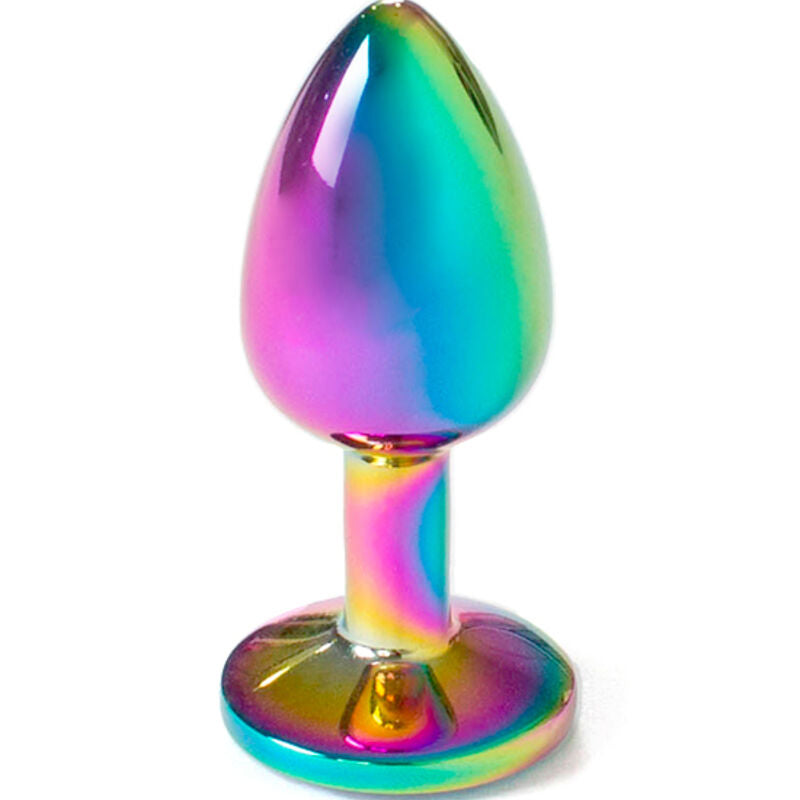 SECRETPLAY - PLUG ANALE IN METALLO ARCOBALENO PICCOLO 7 CM