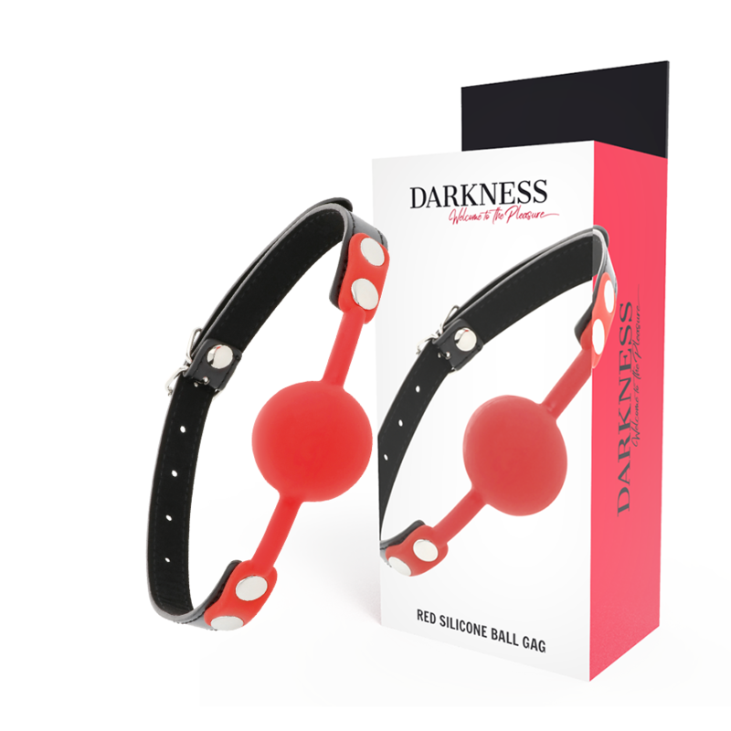 DARKNESS - ROTER SILIKON-KNEBEL