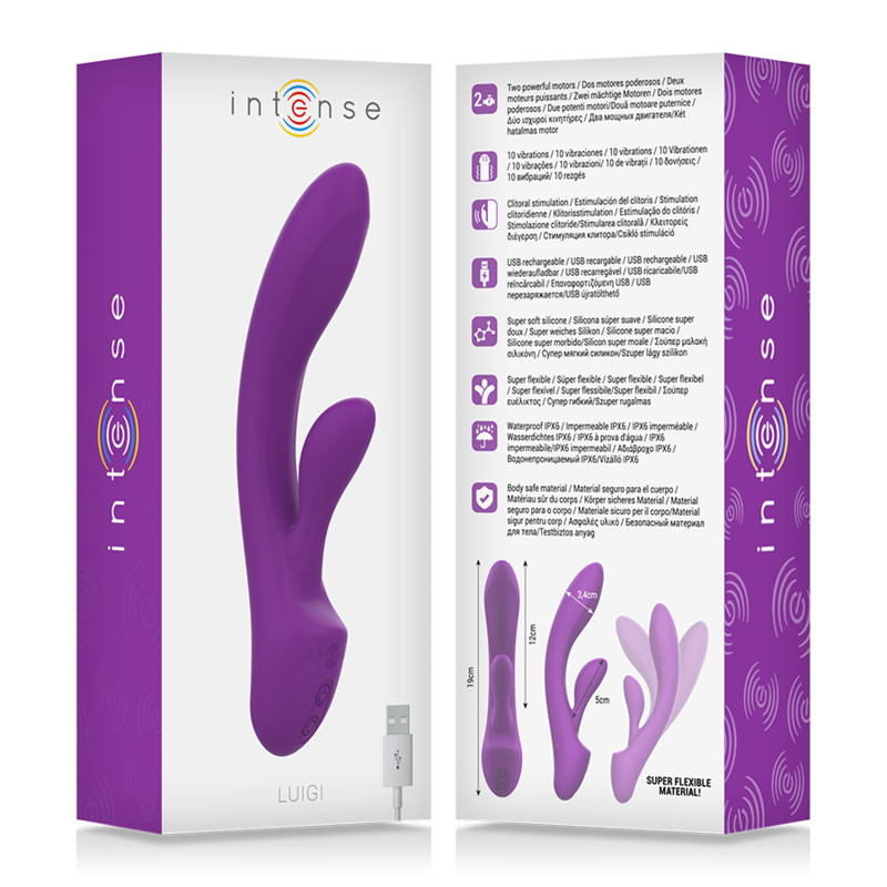 INTENSE - LUIGI RABBIT VIBRATOR FLÜSSIGSILIKON LILA