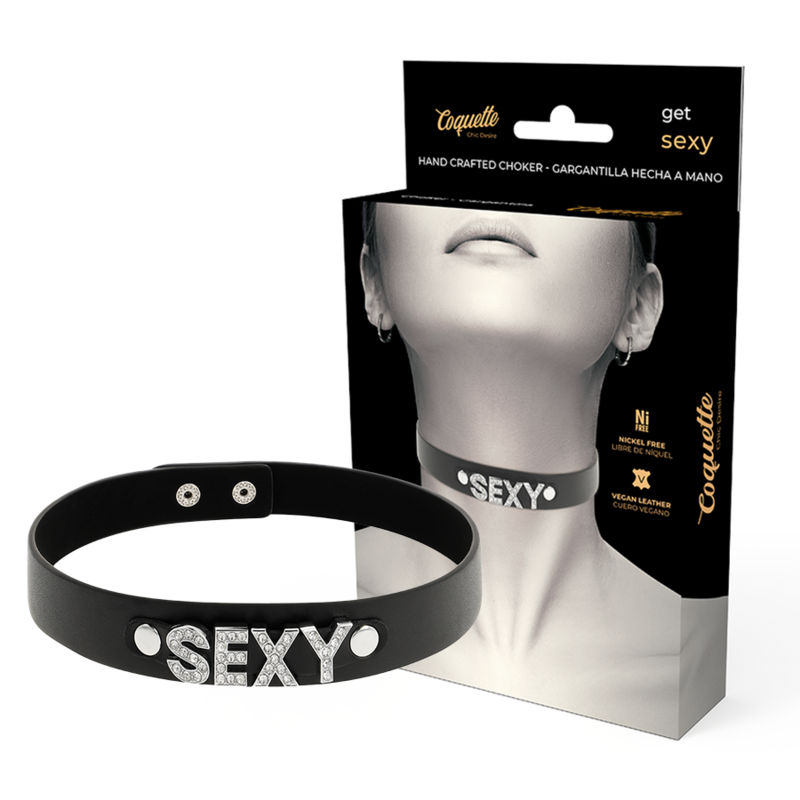 COQUETTE CHIC DESIRE - COLLANA SEXY IN PELLE VEGANA