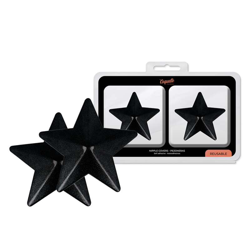 COQUETTE CHIC DESIRE - BRUSTWARZENABDECKUNGEN SCHWARZE STERNE