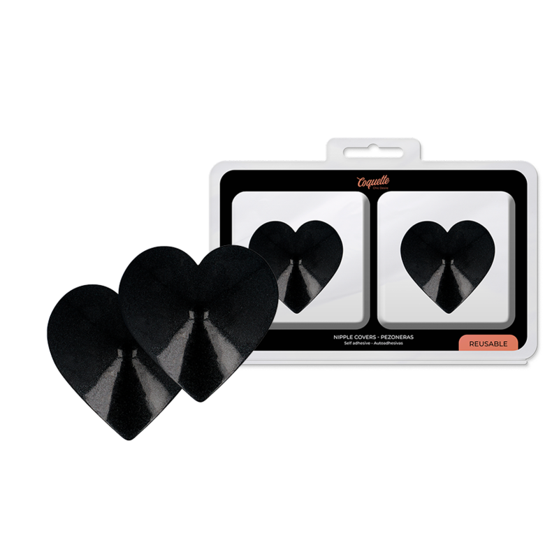 COQUETTE CHIC DESIRE - NIPPELABDECKUNGEN SCHWARZE HERZEN