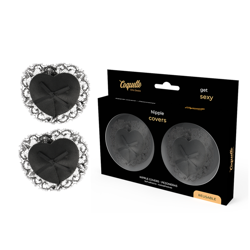 COQUETTE CHIC DESIRE - BRUSTWARZENABDECKUNGEN SPITZE SCHWARZ