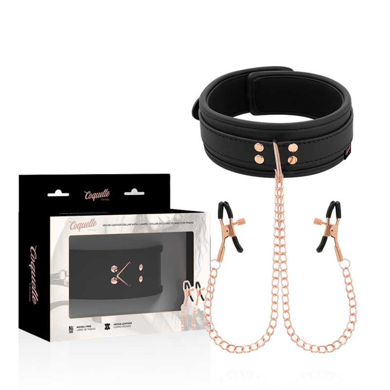 COQUETTE CHIC DESIRE - COLLANA CON MORSETTO PER SUCCHIETTO FANTASIA CON FODERA IN NEOPRENE