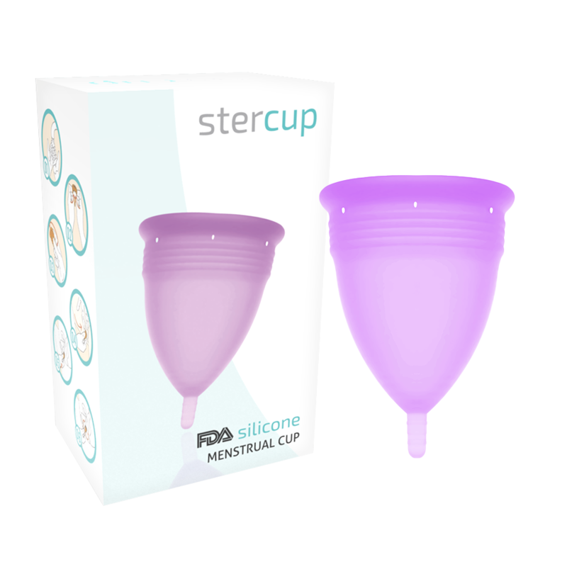STERCUP - COPPA MESTRUALE IN SILICONE FDA VIOLA - TAGLIA L