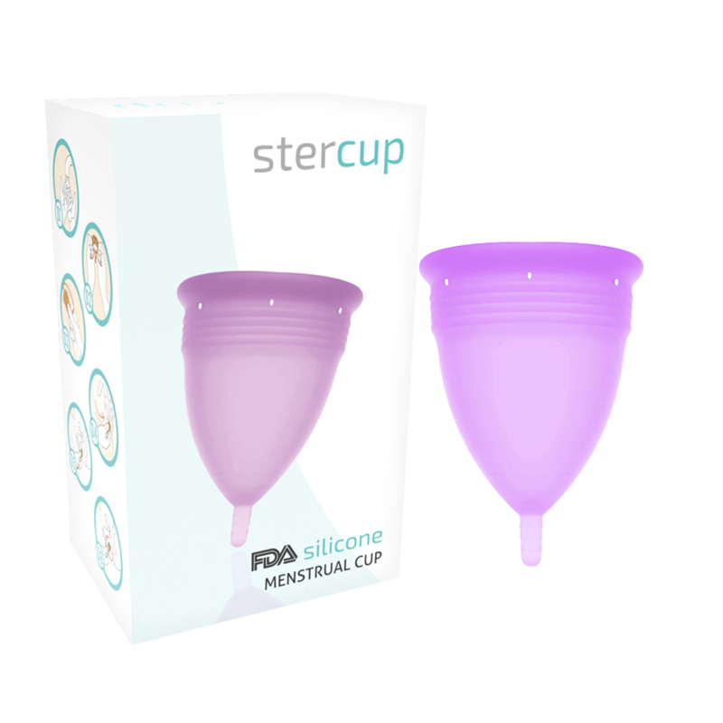 STERCUP - COPPA MESTRUALE IN SILICONE FDA VIOLA - TAGLIA S