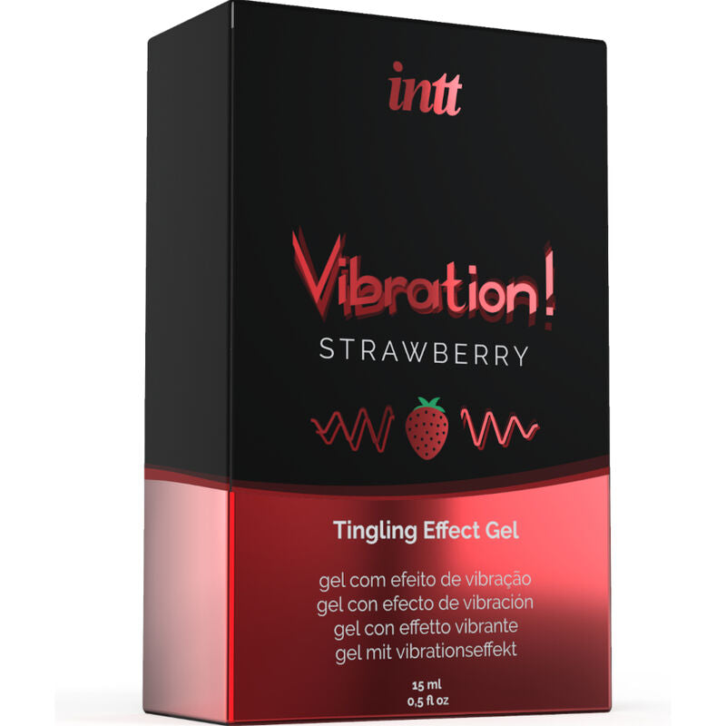 INTT - GEL LIQUIDO VIBRANTE STIMOLANTE INTIMO POTENTE ALLA FRAGOLA 15 ML