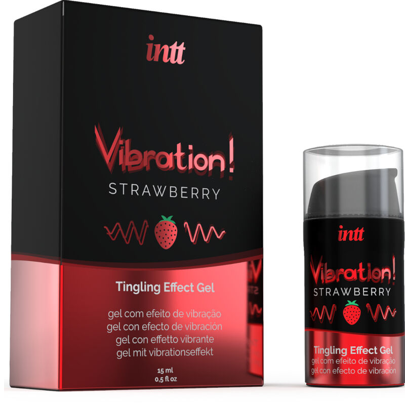 INTT - GEL LIQUIDO VIBRANTE STIMOLANTE INTIMO POTENTE ALLA FRAGOLA 15 ML