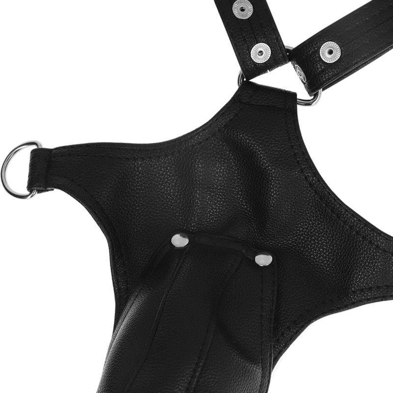 FETISCH DEVOT-EINSTELLUNG - JOCKSTRAP-HARNESS AUS ÖKO-LEDER FÜR HERREN