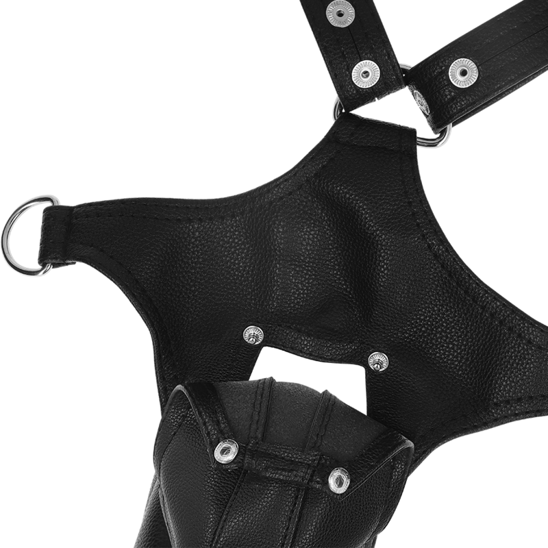 FETISCH DEVOT-EINSTELLUNG - JOCKSTRAP-HARNESS AUS ÖKO-LEDER FÜR HERREN