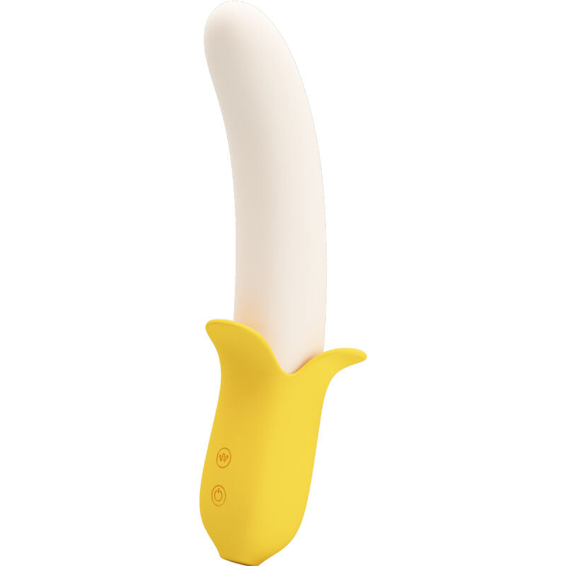 PRETTY LOVE - BANANA GEEK SUPER POWER 7 VIBRATIONEN UP&amp;DOWN SILIKON SCHWARZ