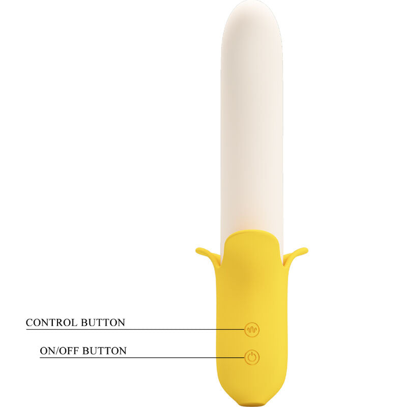PRETTY LOVE - BANANA GEEK SUPER POWER 7 VIBRATIONEN UP&amp;DOWN SILIKON SCHWARZ