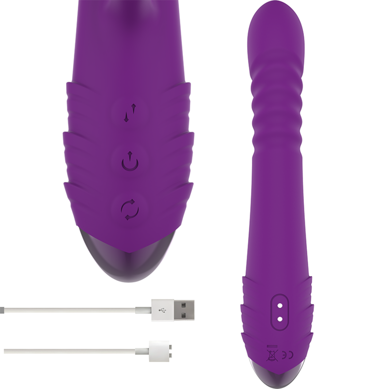 INTENSE - IGGY MULTIFUNKTIONS-WIDERAUFLADBARER VIBRATOR AUF &amp; AB MIT KLITORISTIMULATOR LILA