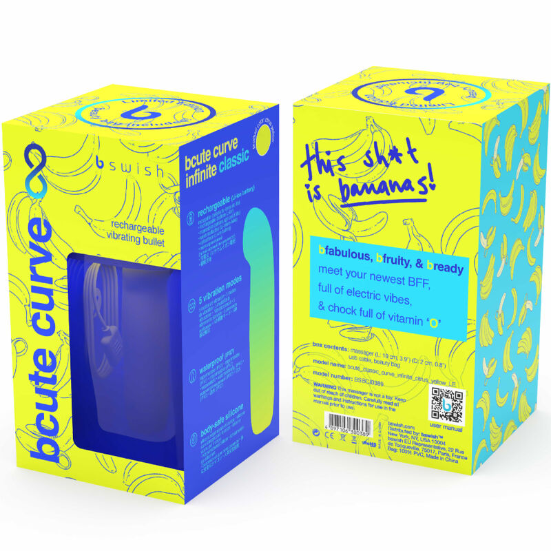 B SWISH - BCUTE CURVE INFINITE CLASSIC EDIZIONE LIMITATA VIBRATORE IN SILICONE RICARICABILE GIALLO