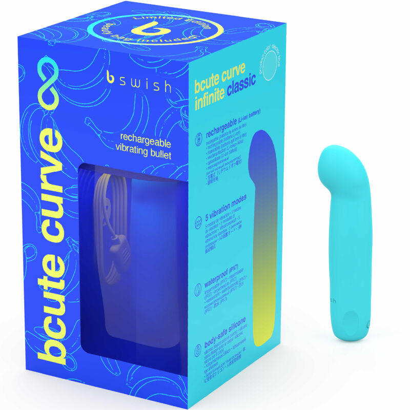 B SWISH - BCUTE CURVE INFINITE CLASSIC EDIZIONE LIMITATA VIBRATORE RICARICABILE IN SILICONE BLU