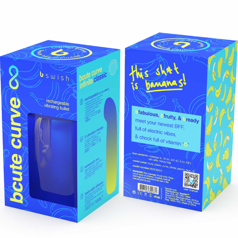 B SWISH - BCUTE CURVE INFINITE CLASSIC EDIZIONE LIMITATA VIBRATORE RICARICABILE IN SILICONE BLU