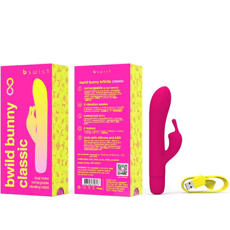 B SWISH - BWILD BUNNY INFINITE CLASSIC WIEDERAUFLADBARER VIBRATOR ROSA SILIKON