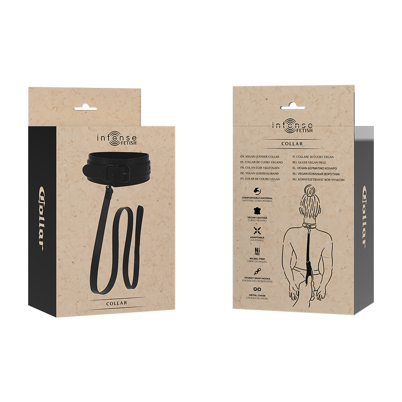 INTENSE - FETISCH-HALSBAND AUS VEGANEM LEDER