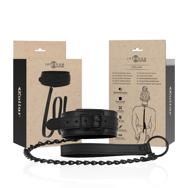 INTENSE - FETISCH-HALSBAND AUS VEGANEM LEDER