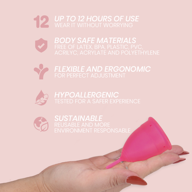 INTIMICHIC - MENSTRUATIONSTASSE AUS MEDIZINISCHEM SILIKON - GRÖSSE S