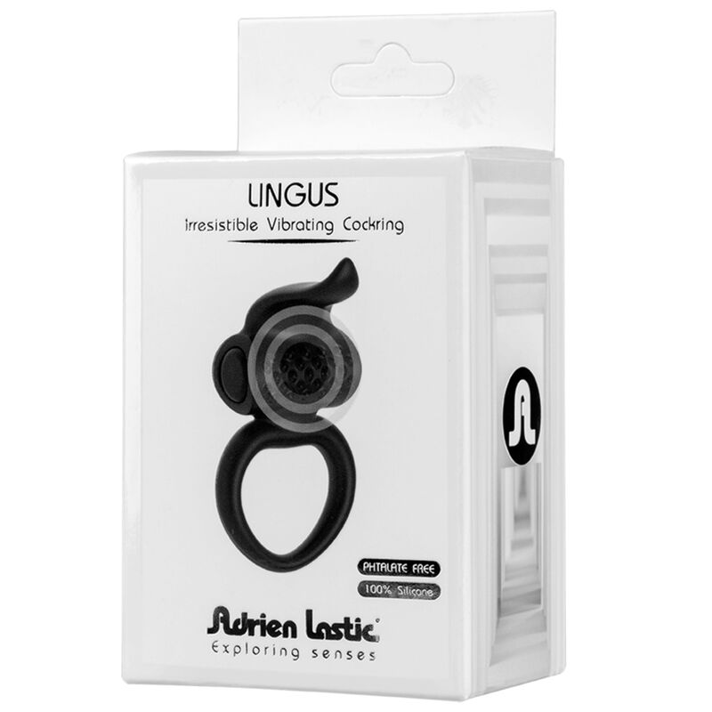 ADRIEN LASTIC - ANELLO VIBRATORE NERO LINGUS