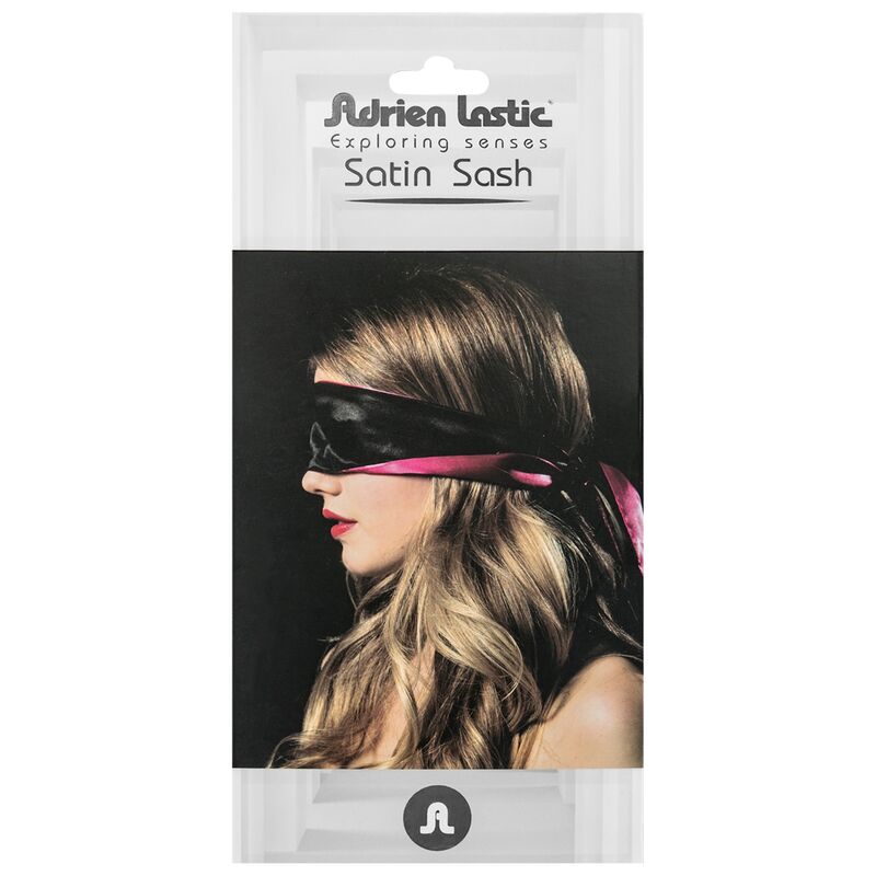 ADRIEN LASTIC - BENDA REVERSIBILE IN RASO ROSA/NERO